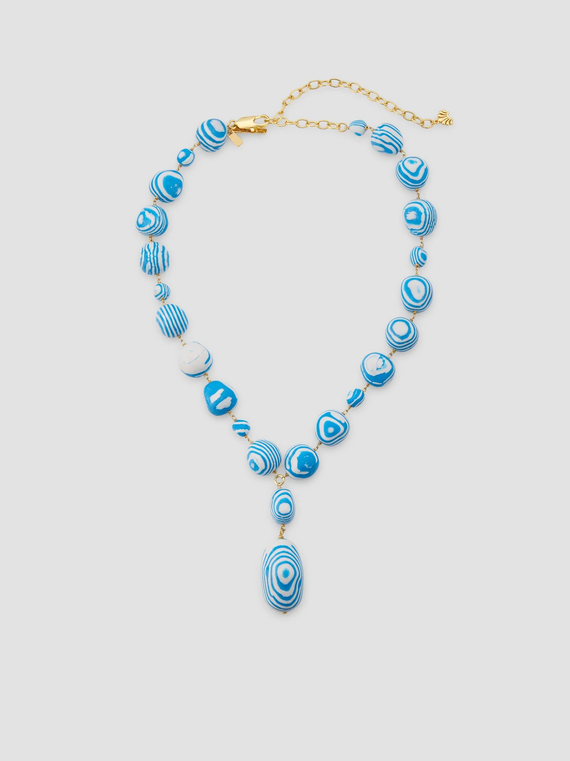 Women's Ocean Spray 14K-Gold-Plated & Stone Lariat Necklace - Ocean - 1