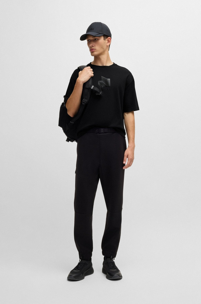 BOSS RELAXED-FIT T-SHIRT IN INTERLOCK COTTON WITH GLOSS ARTWORK outlook