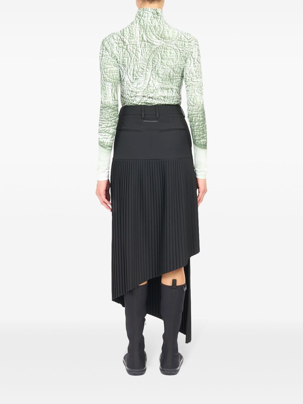 asymmetric fluid gabardine maxi skirt - 4