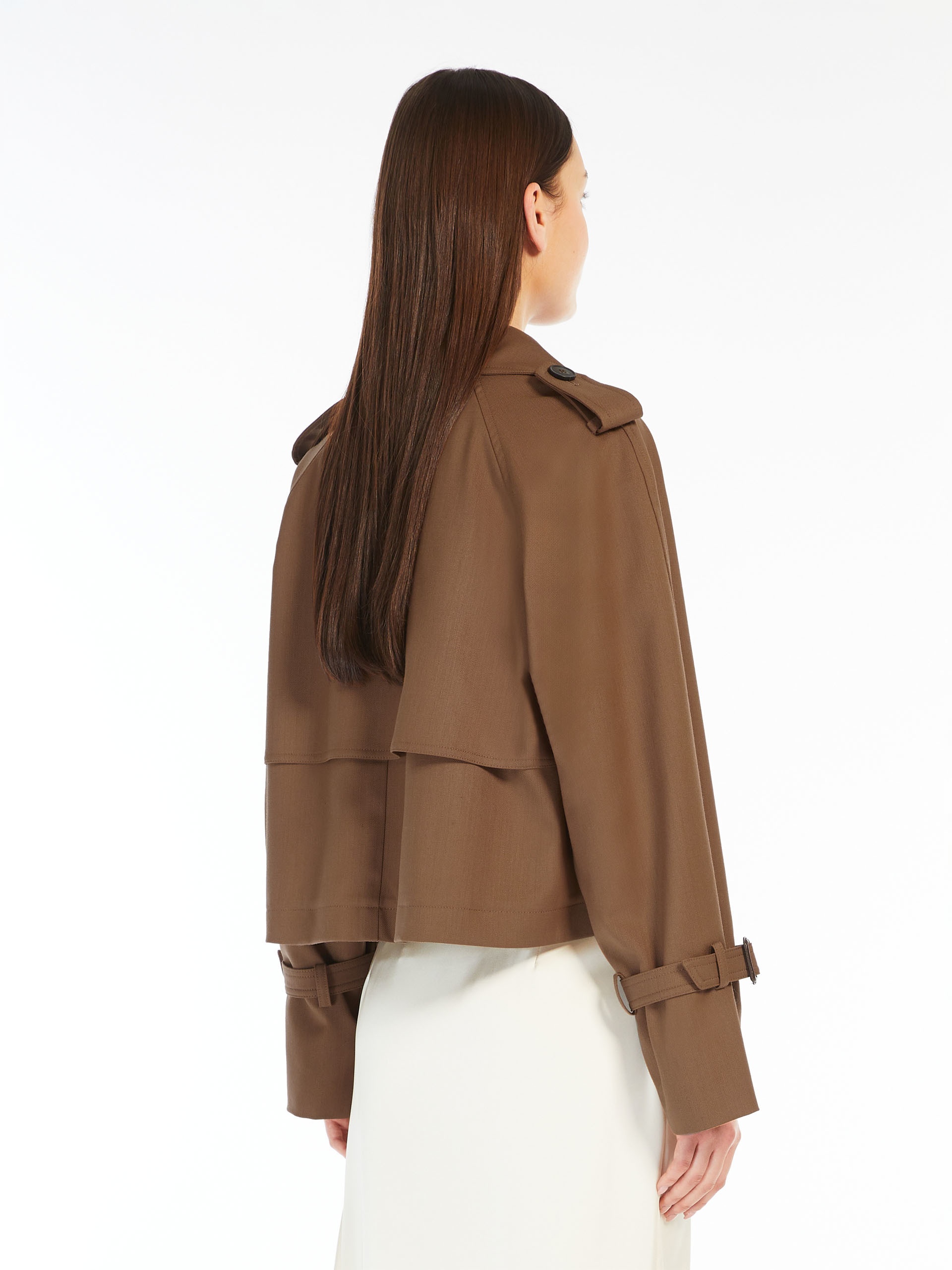 OPOSSUM Short water-repellent gabardine trench coat - 4