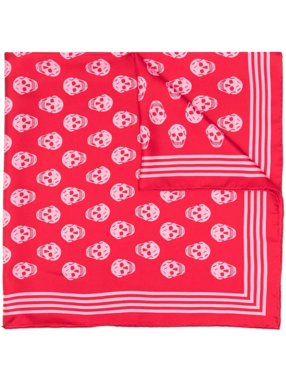 skull-print silk scarf - 1