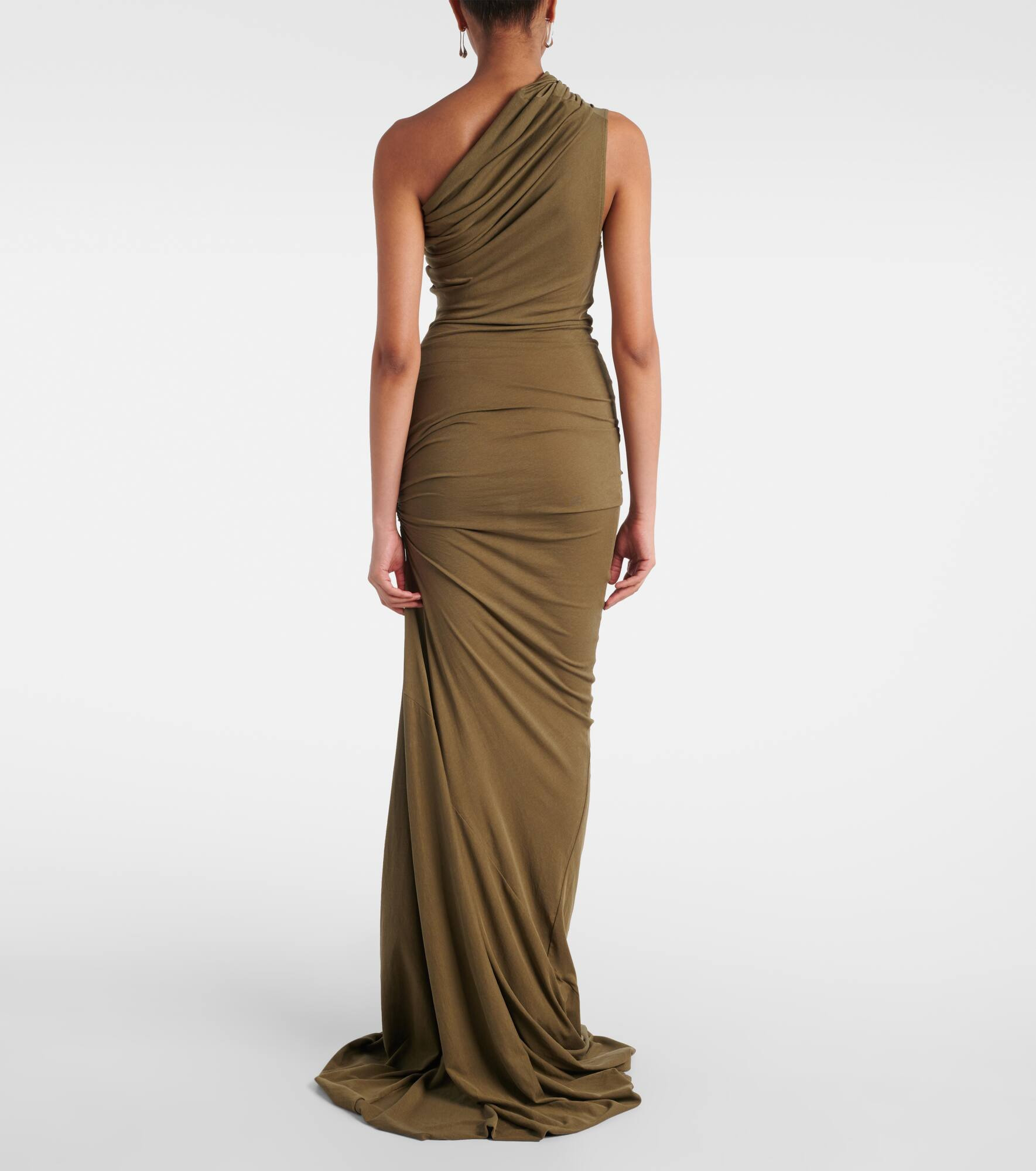 Draped one-shoulder maxi dress - 3