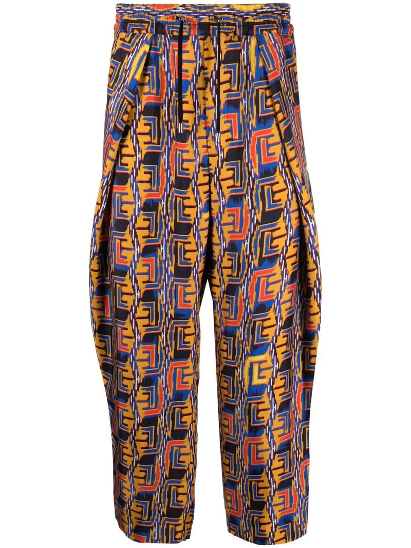 graphic-print cropped trousers 1