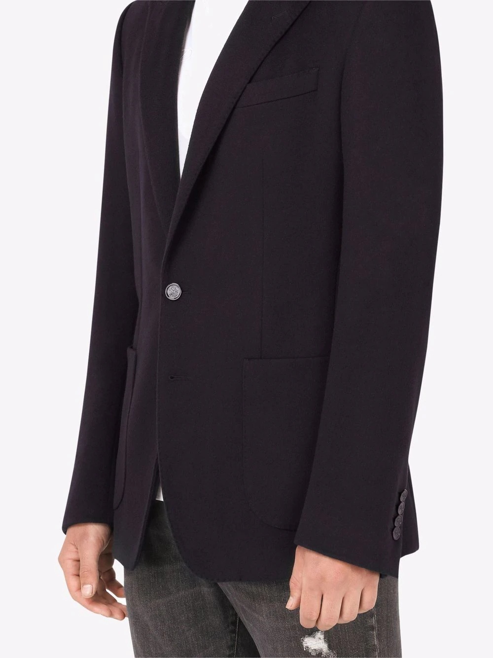 cashmere single-breasted blazer - 5