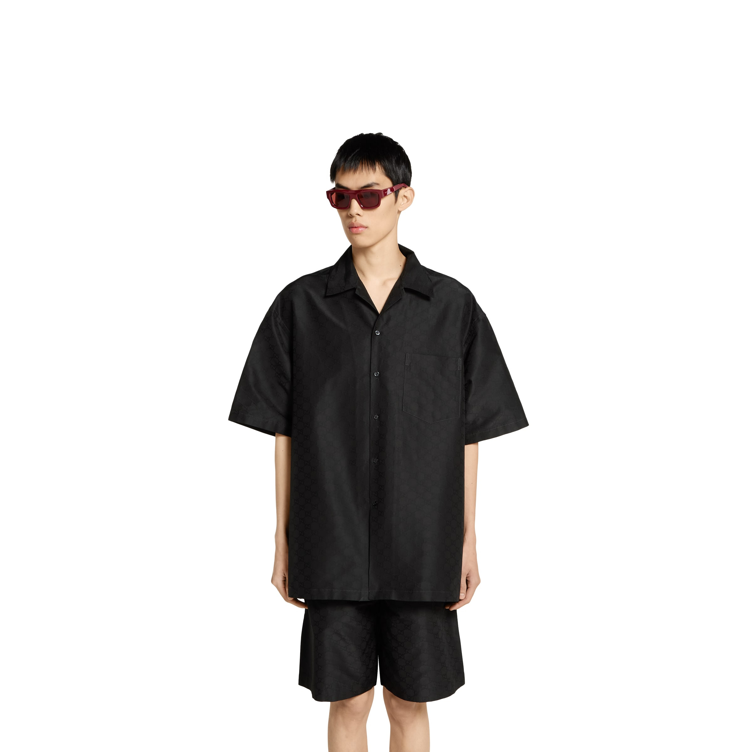 Cotton-silk GG faille shirt - 3