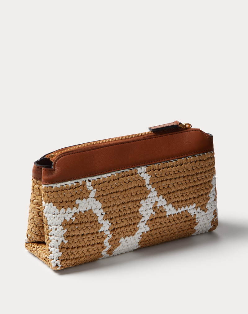 GIRAFFA RE-EDITION MOTIF RAFFIA POUCH 3