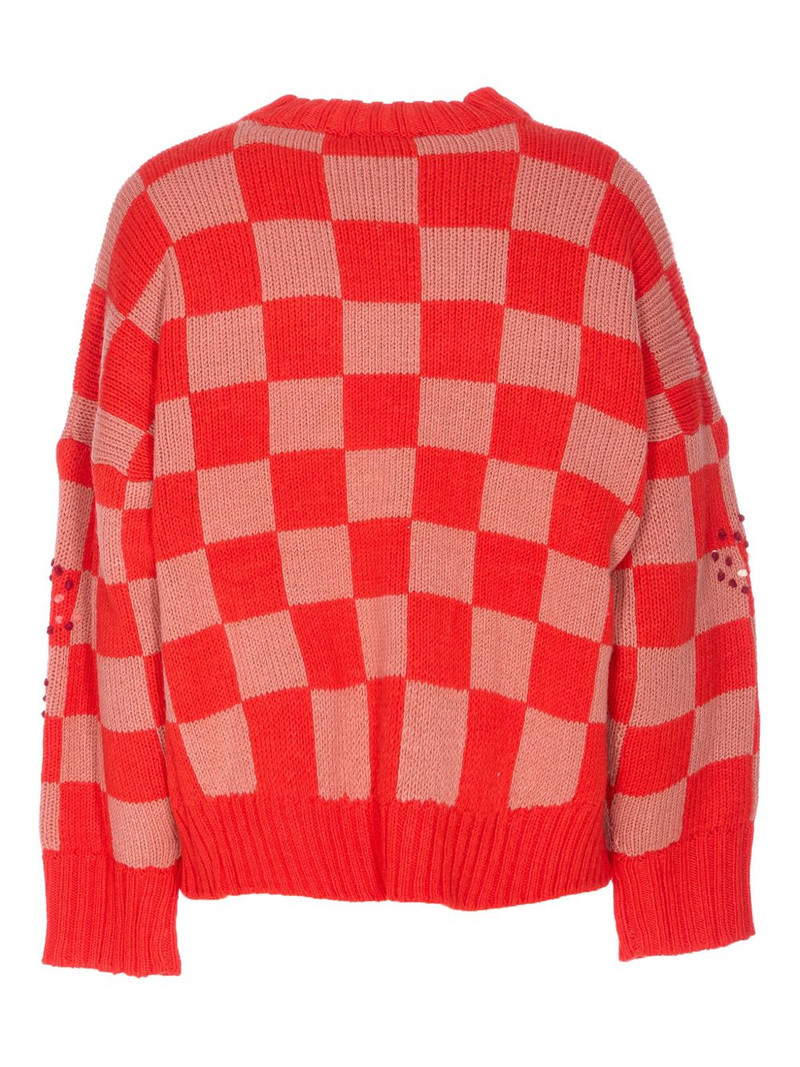 ESSENTIEL ANTWERP embroidered check sweater outlook