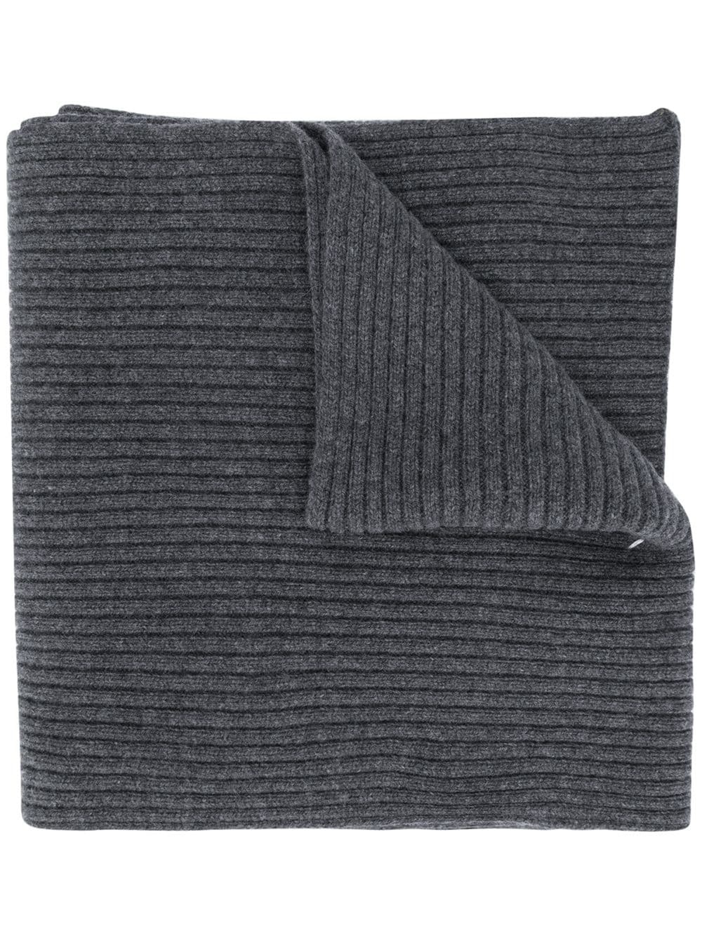 stitch detailed rib-knit scarf - 1