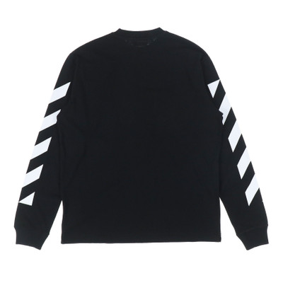 Off-White DIAG HELVETICA SKATE L/S TEE / BLK WHT outlook