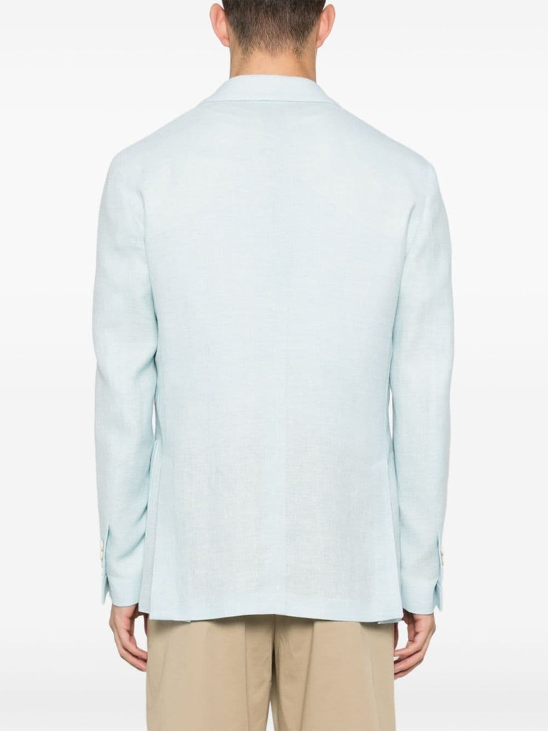 intertwined linen-blend blazer 4