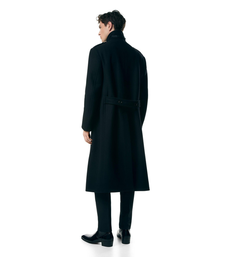 WOOL BLEND MELTON FUNNEL COAT 3