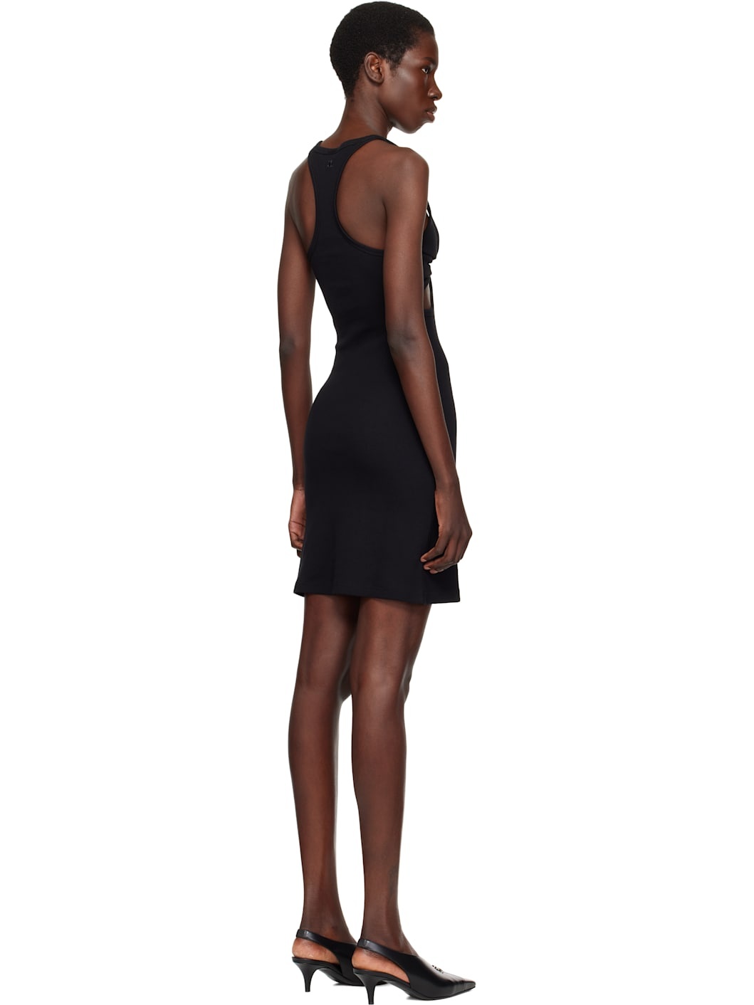 Black Twist 90's Rib Minidress - 3