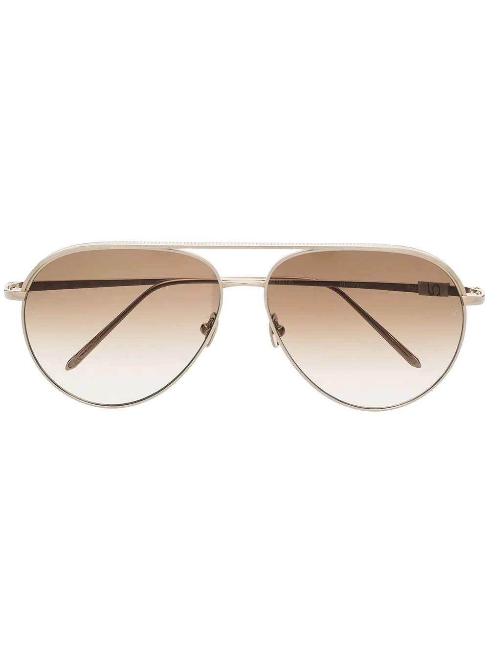 22kt gold-plated Roberts aviator-frame sunglasses - 1