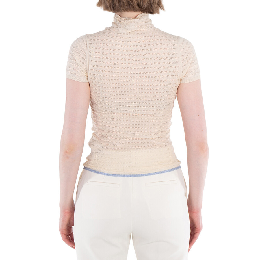 Victoria Beckham Polo Neck Knitted T-Shirt - 4