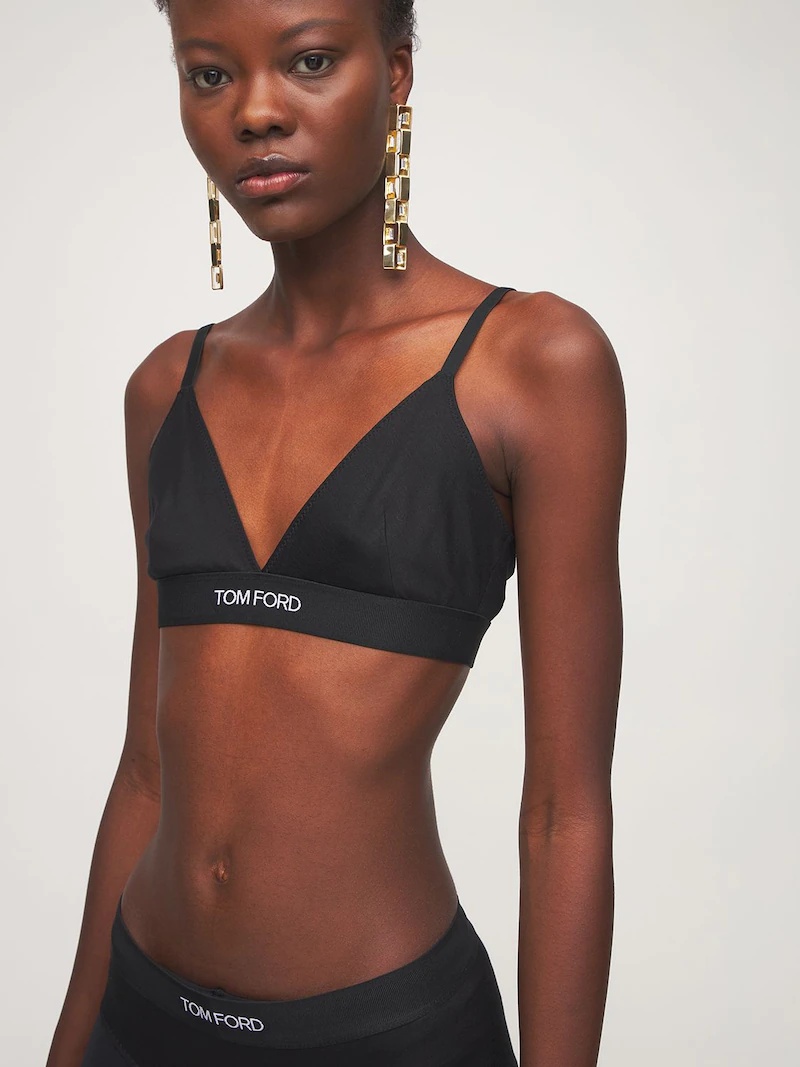 TOM FORD Logo Jersey Triangle Bra for Women