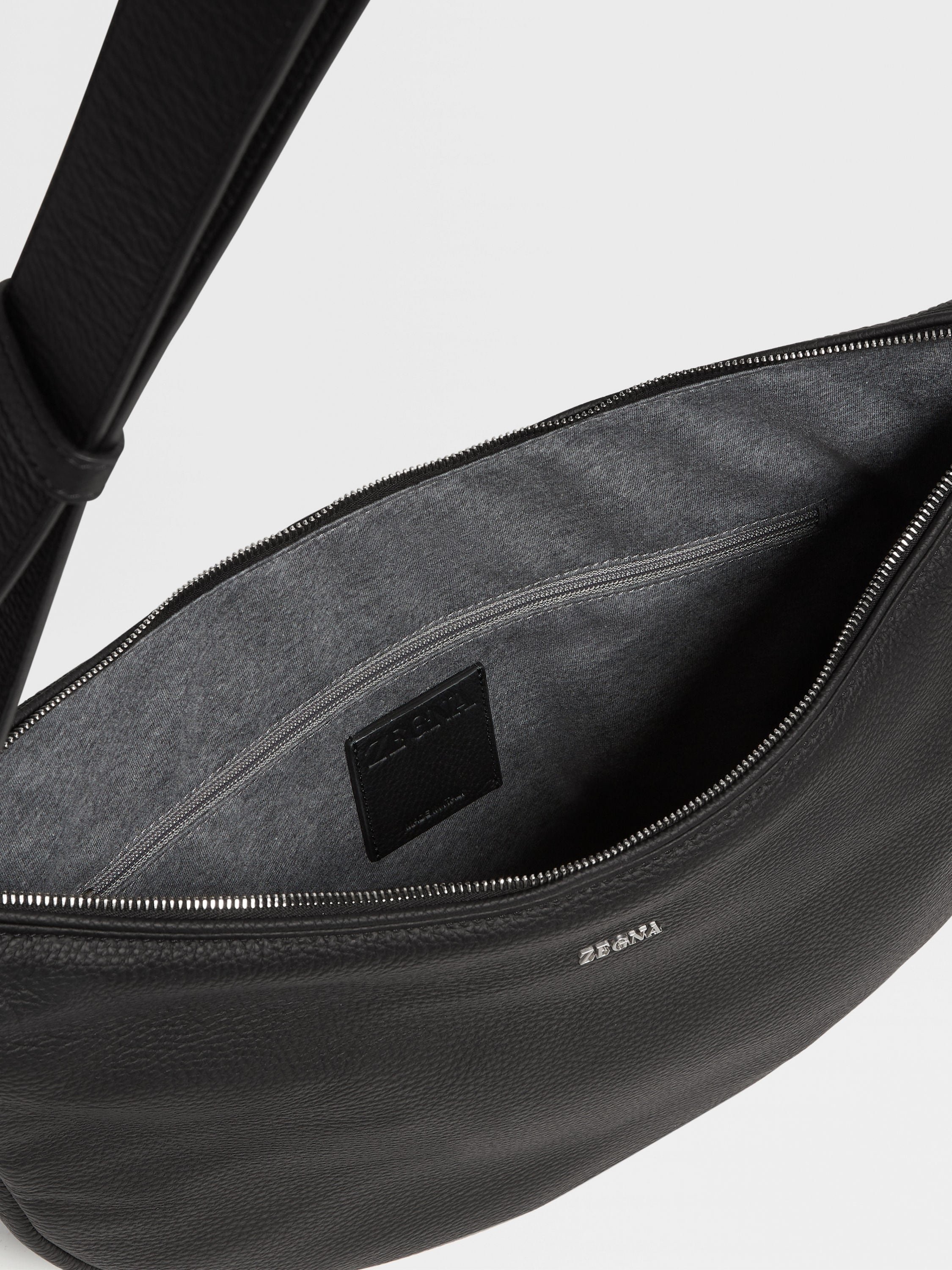 BLACK DEERSKIN HOBO PANORAMA MINI BAG - 5