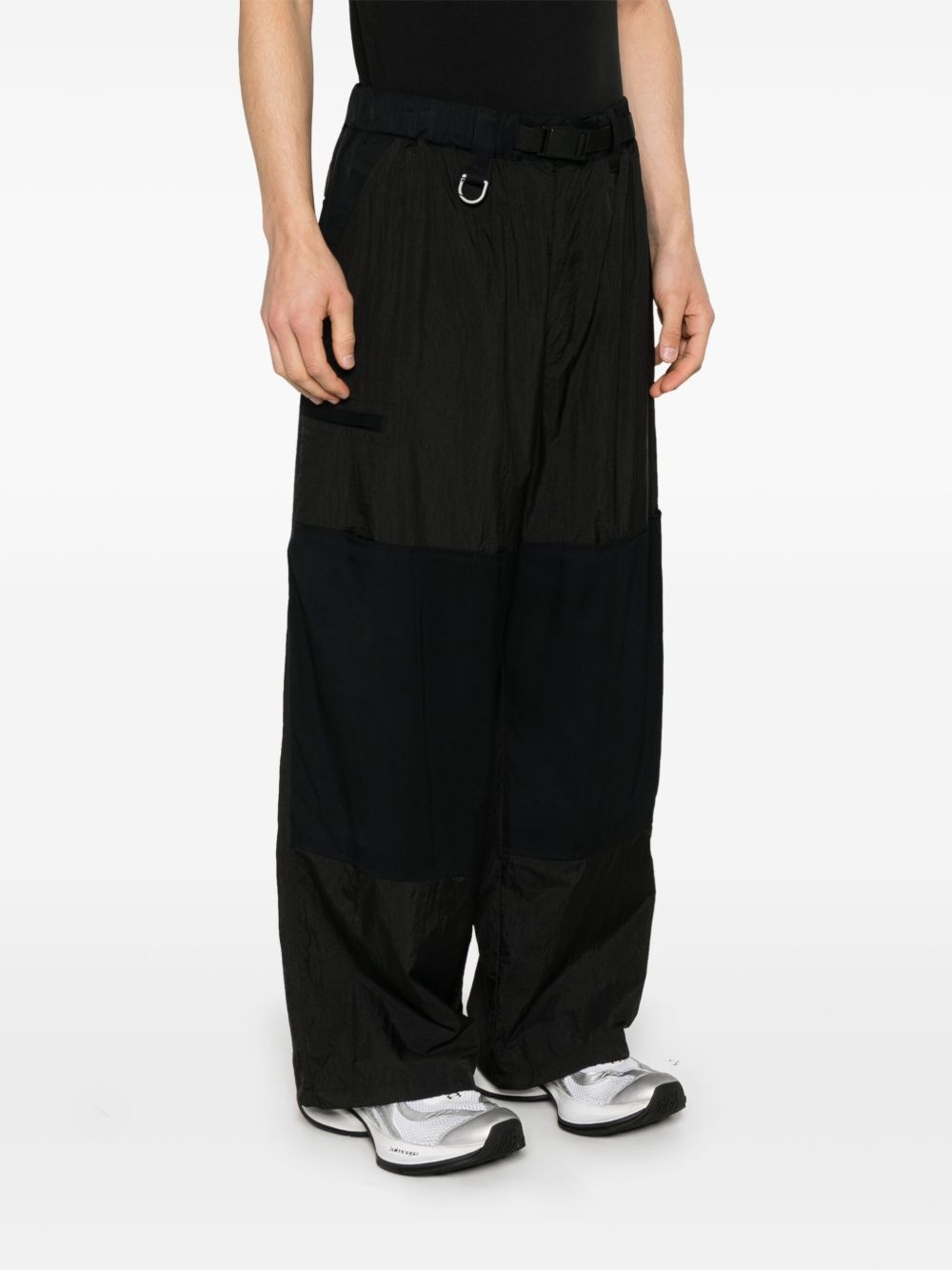 logo-print wide track pants - 3