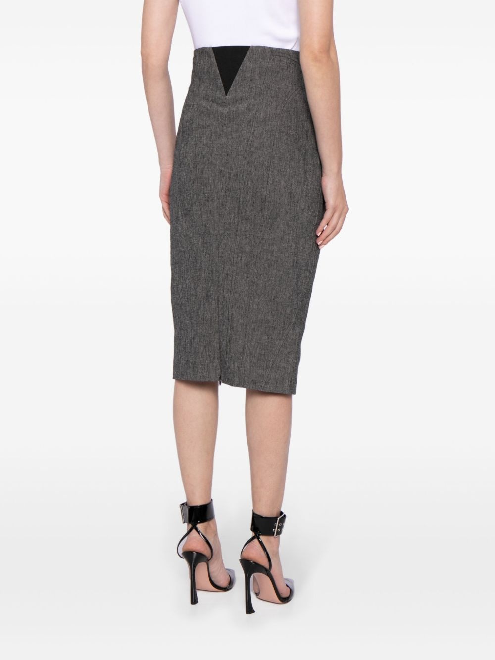 buttoned pencil skirt - 4