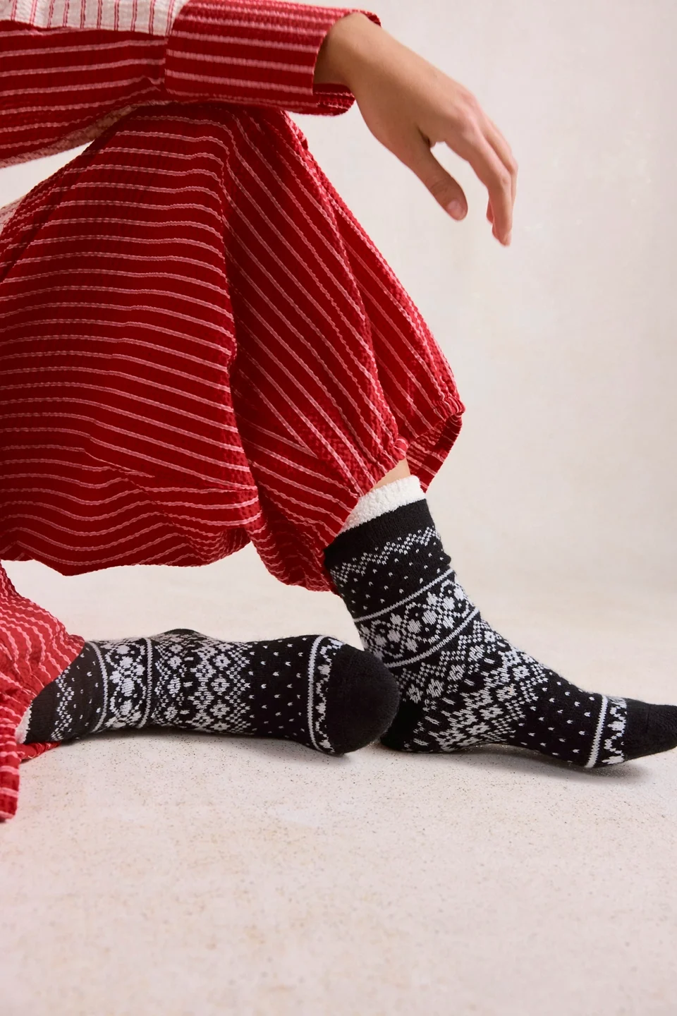 Tall Cozy Lined Lounge Socks - 1