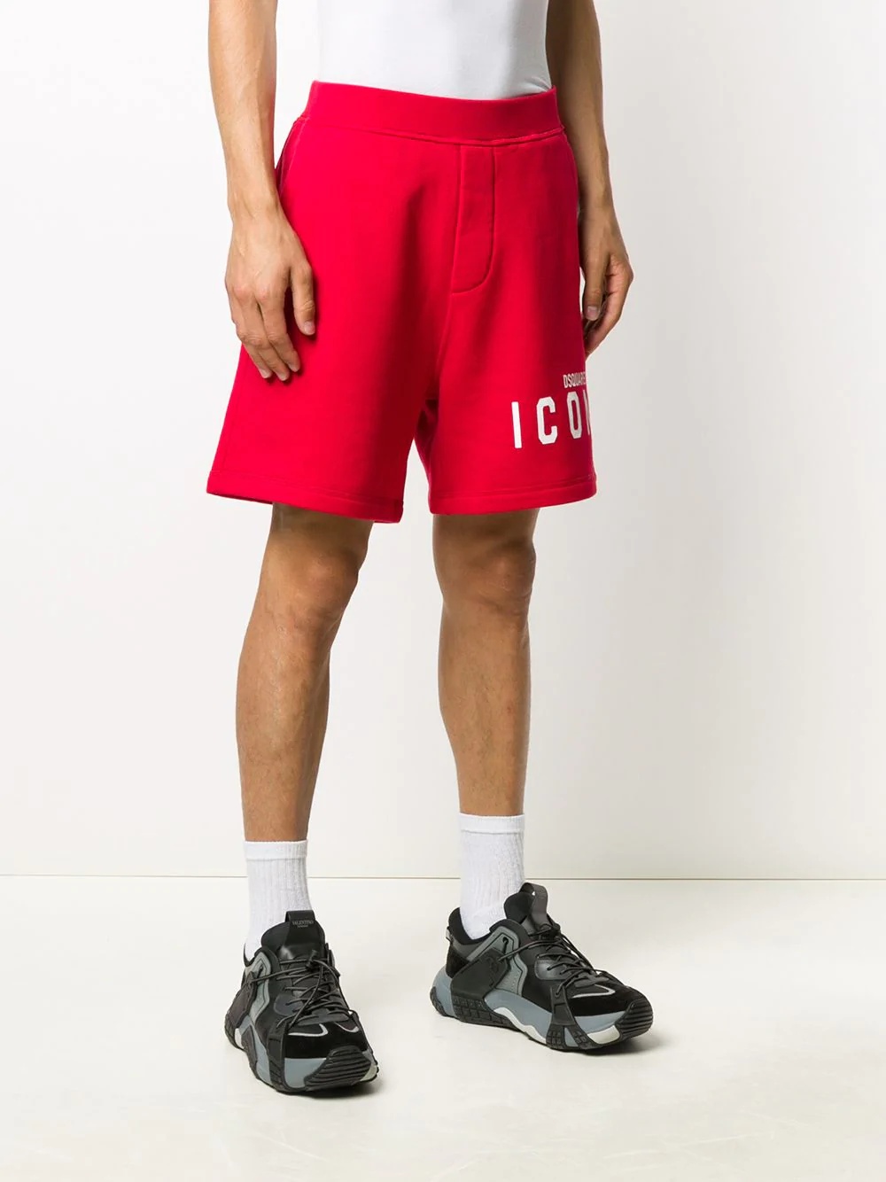 Icon logo-print track shorts - 3