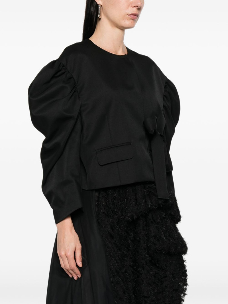 puffed-sleeve tie jacket 3