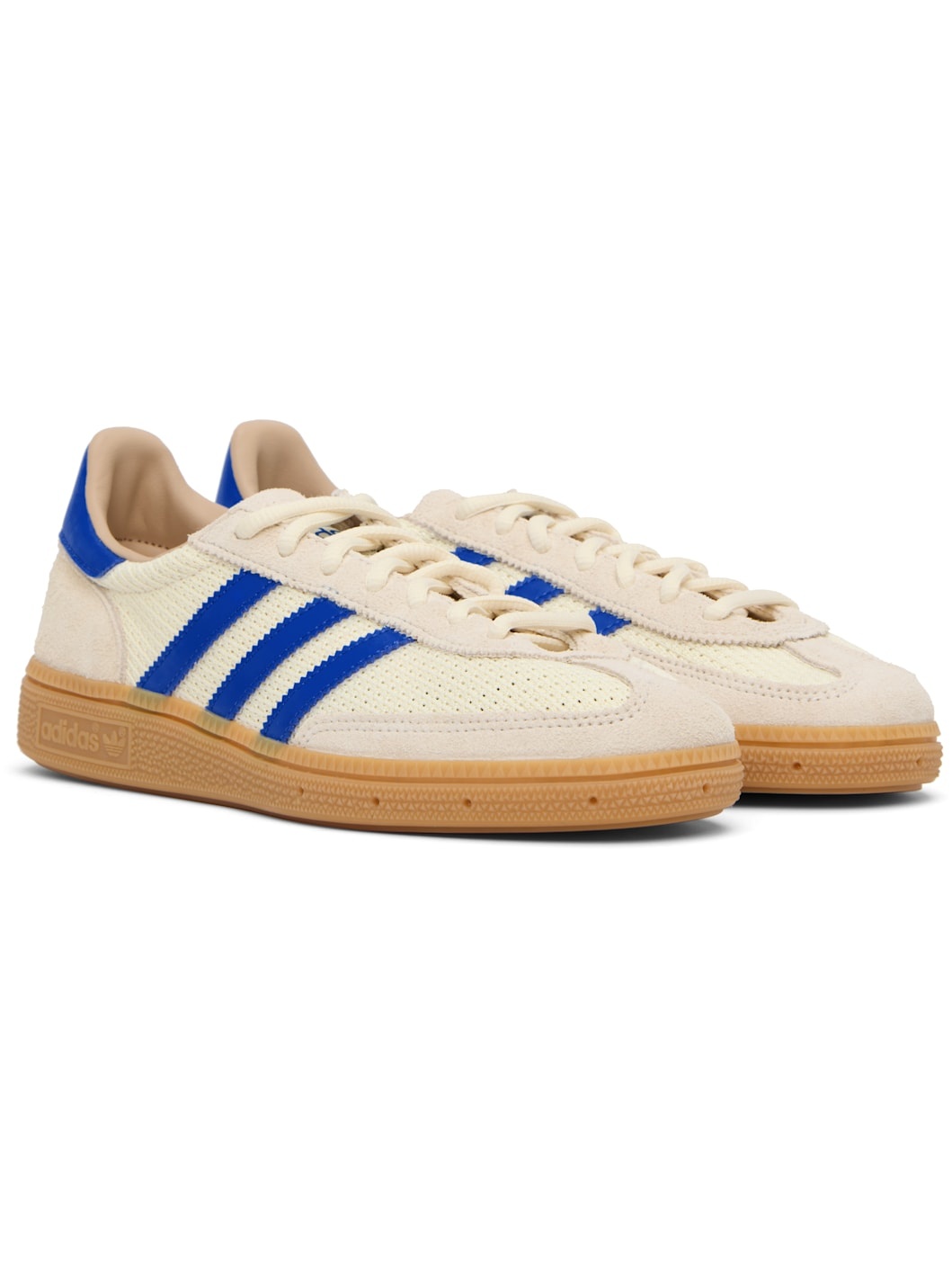 Beige & Blue Handball Spezial Sneakers - 4