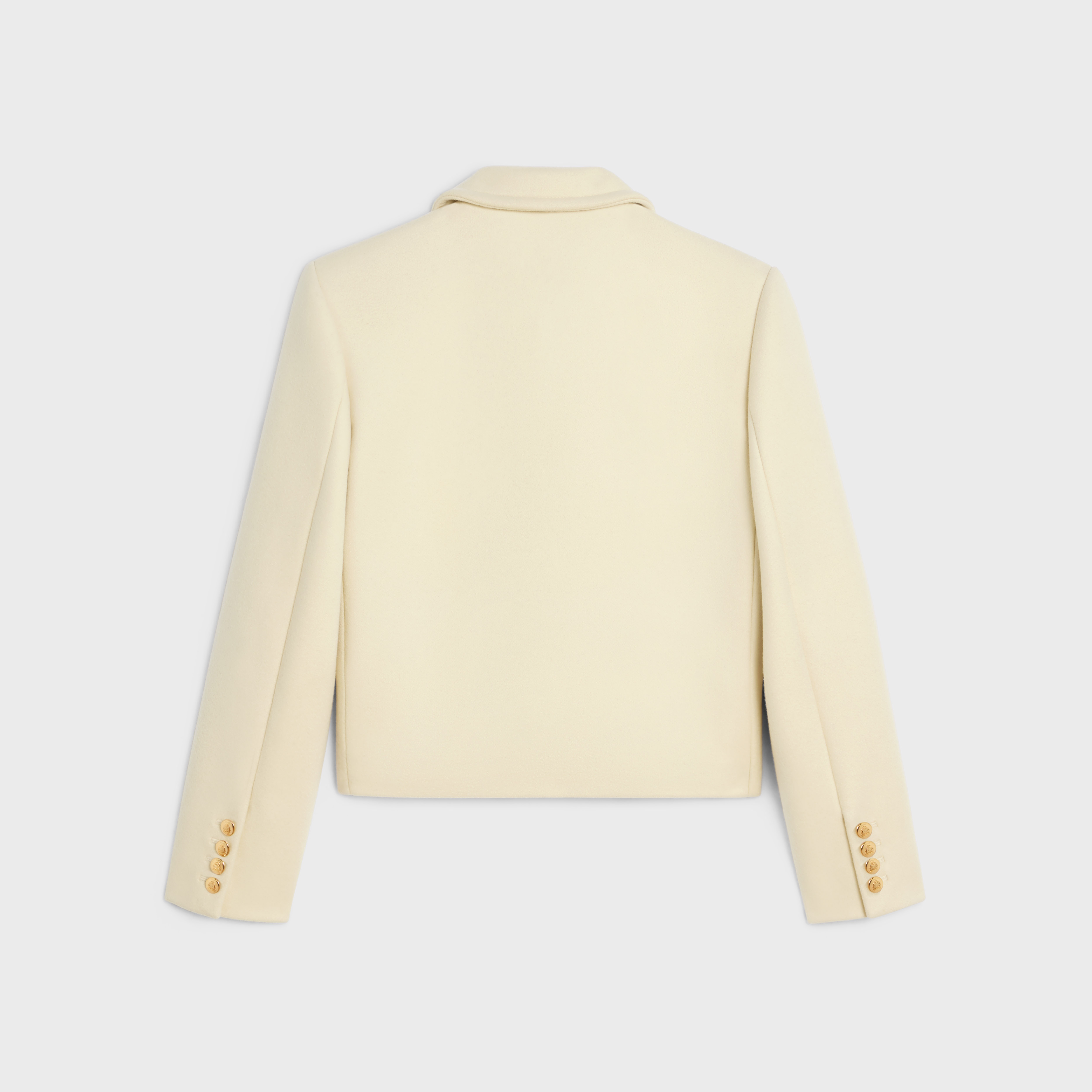 jacket with claudine collar in wool cloth - 2
