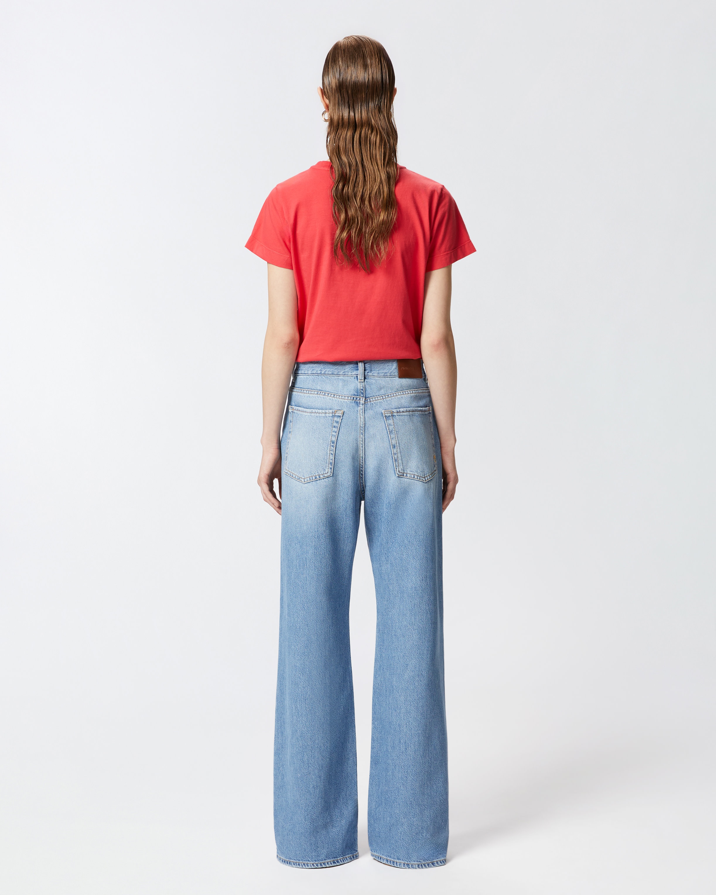 PALAZZO JEANS IN SOFT DENIM - 4