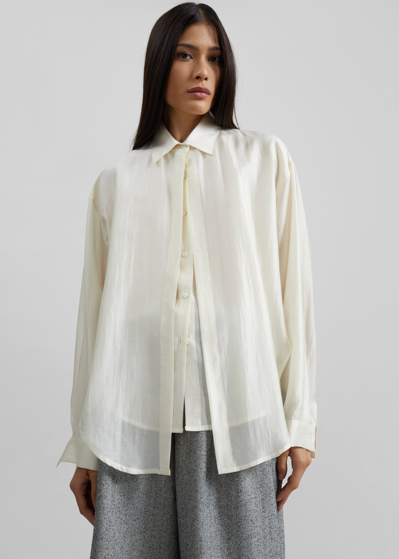 Roanne Fluid Double Shirt - Cream 6
