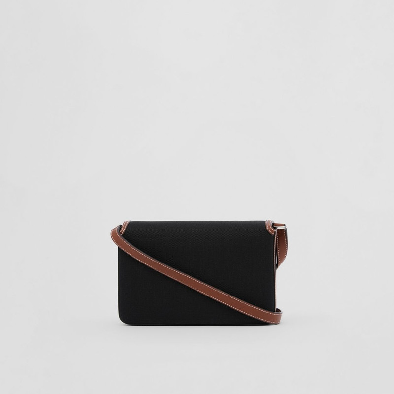 Technical Cotton and Leather Penny Bag 9