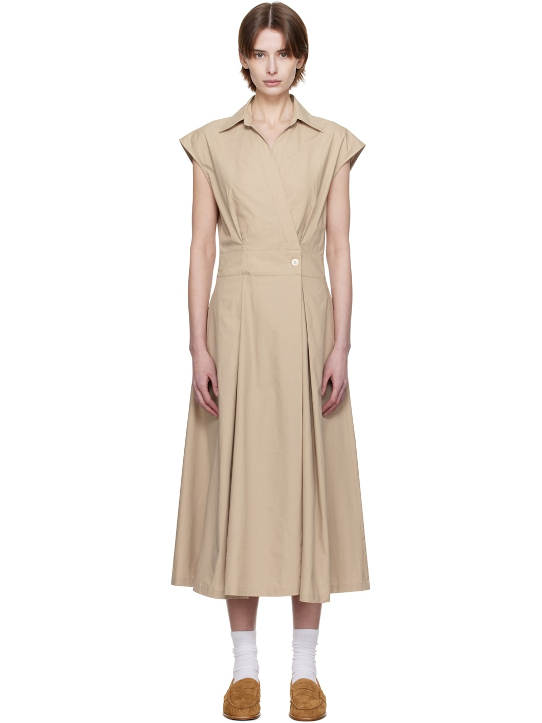 Beige Athena Midi Dress - 1