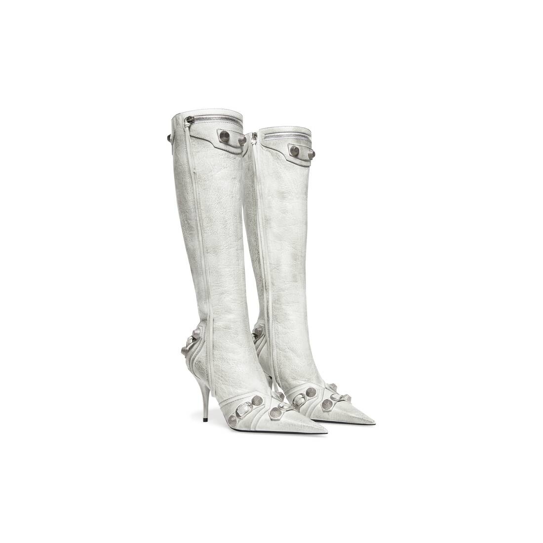Women's Cagole 90mm Boot Dirty Effect in Optic White - 2