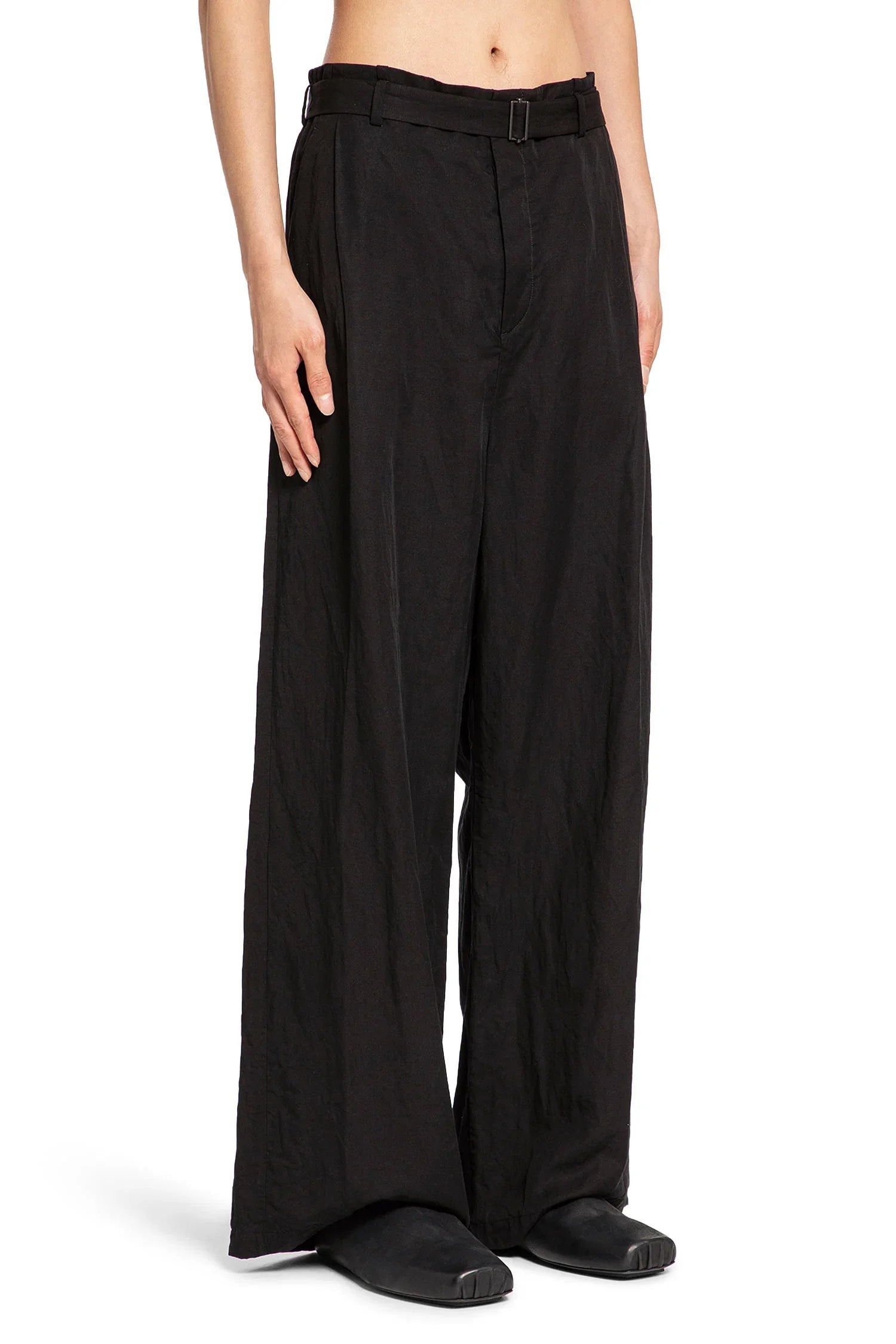 Pleated Wide Pants - 3