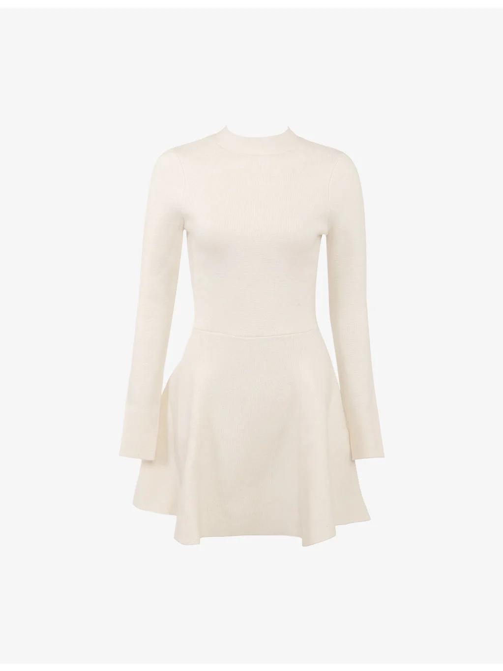 Bonnie High-Neck Merino-Wool Skater Mini Dress - 1