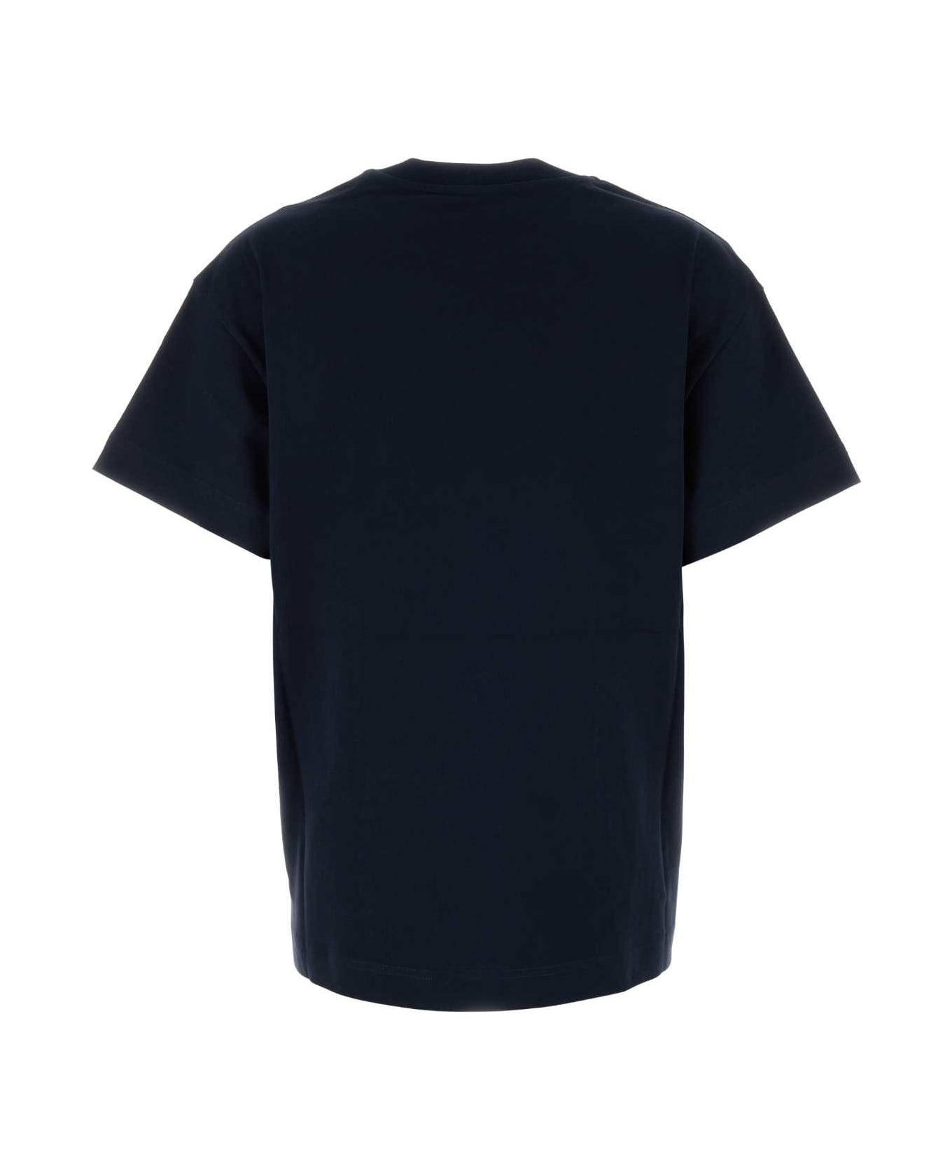 Navy Blue Cotton Oversize T-shirt - 2