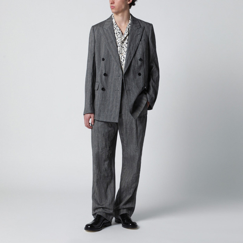 Dries Van Noten Viscose shirt with black/ecru pattern outlook