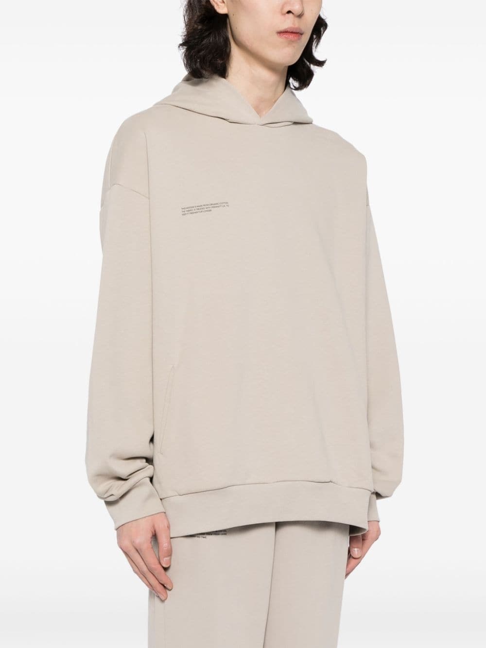 logo-print organic-cotton hoodie - 3