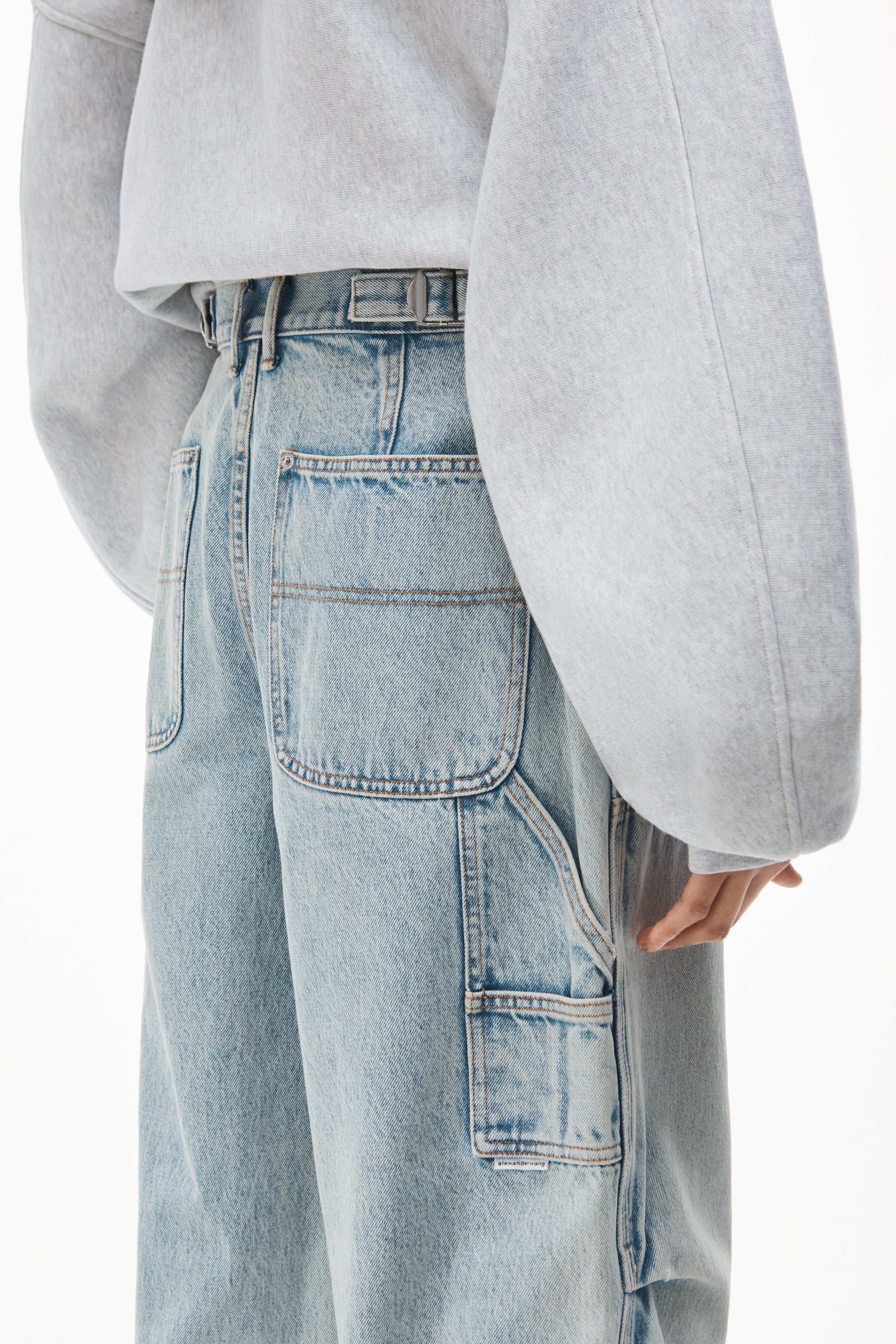 DOUBLE FRONT CARPENTER PANT IN DENIM - 6