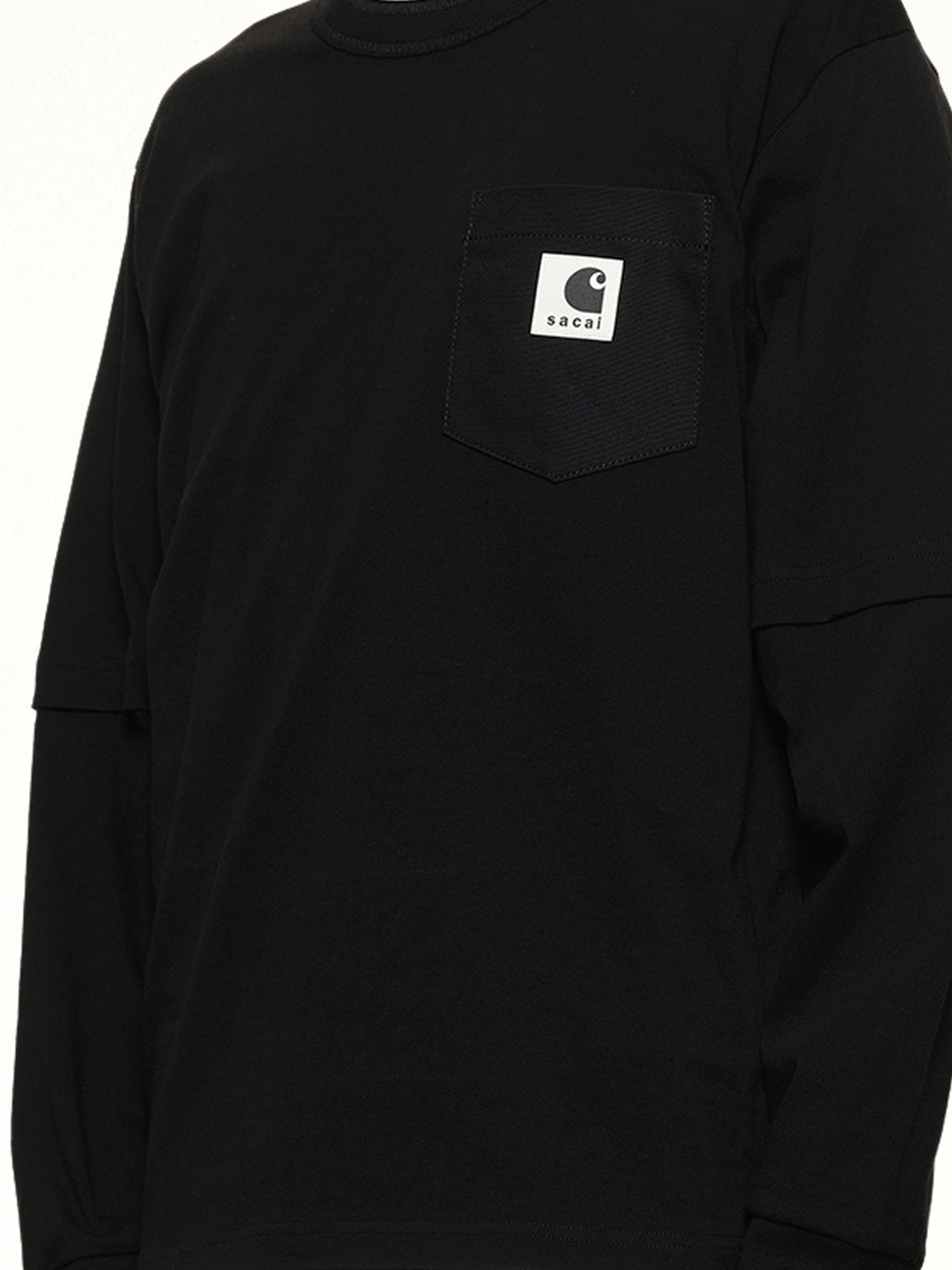 Carhartt WIP Cotton Jersey L/S T-Shirt in Black - 6