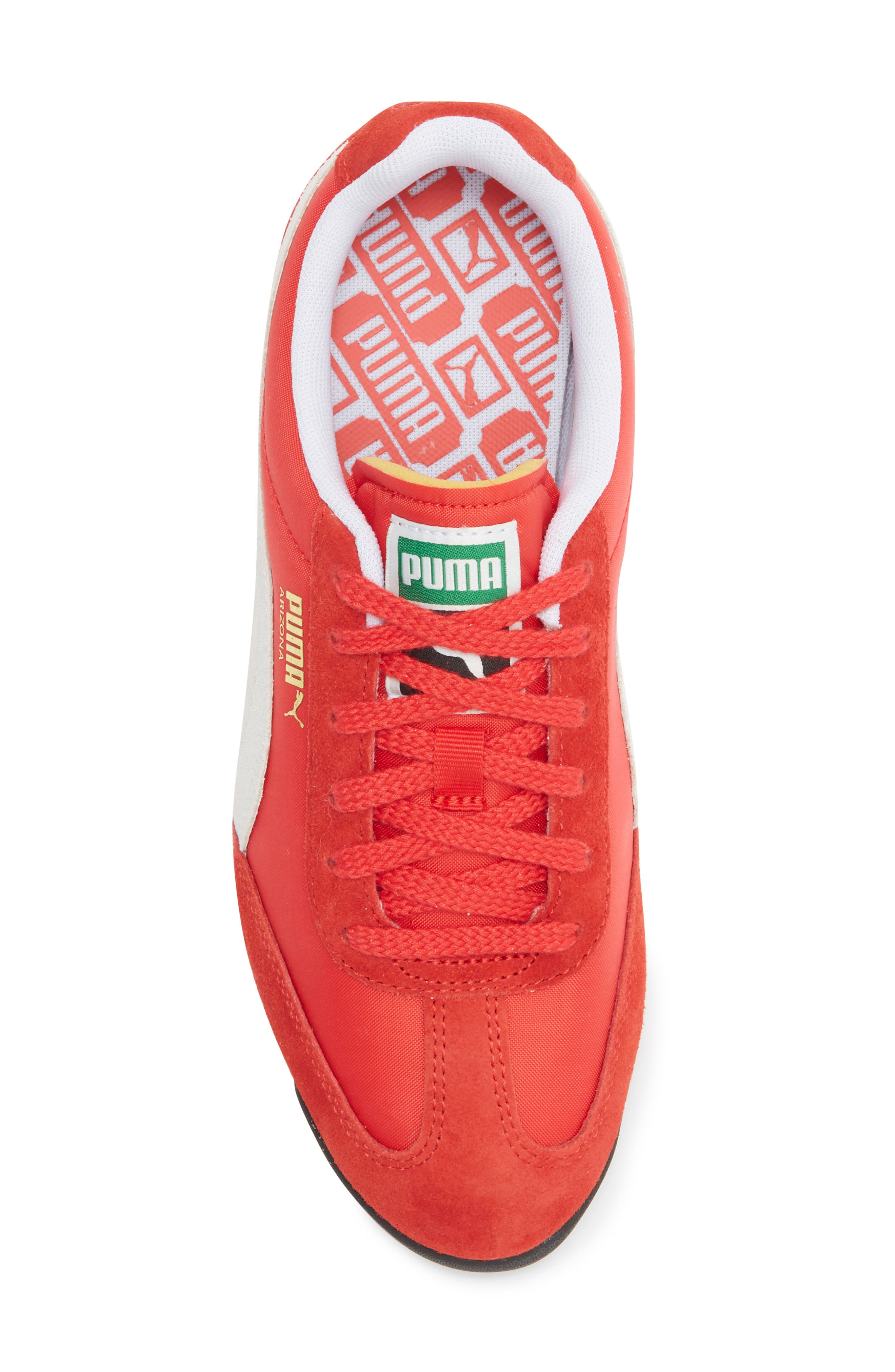 PUMA Arizona Nylon Sneaker in For All Time Red/White/Gold at Nordstrom - 5