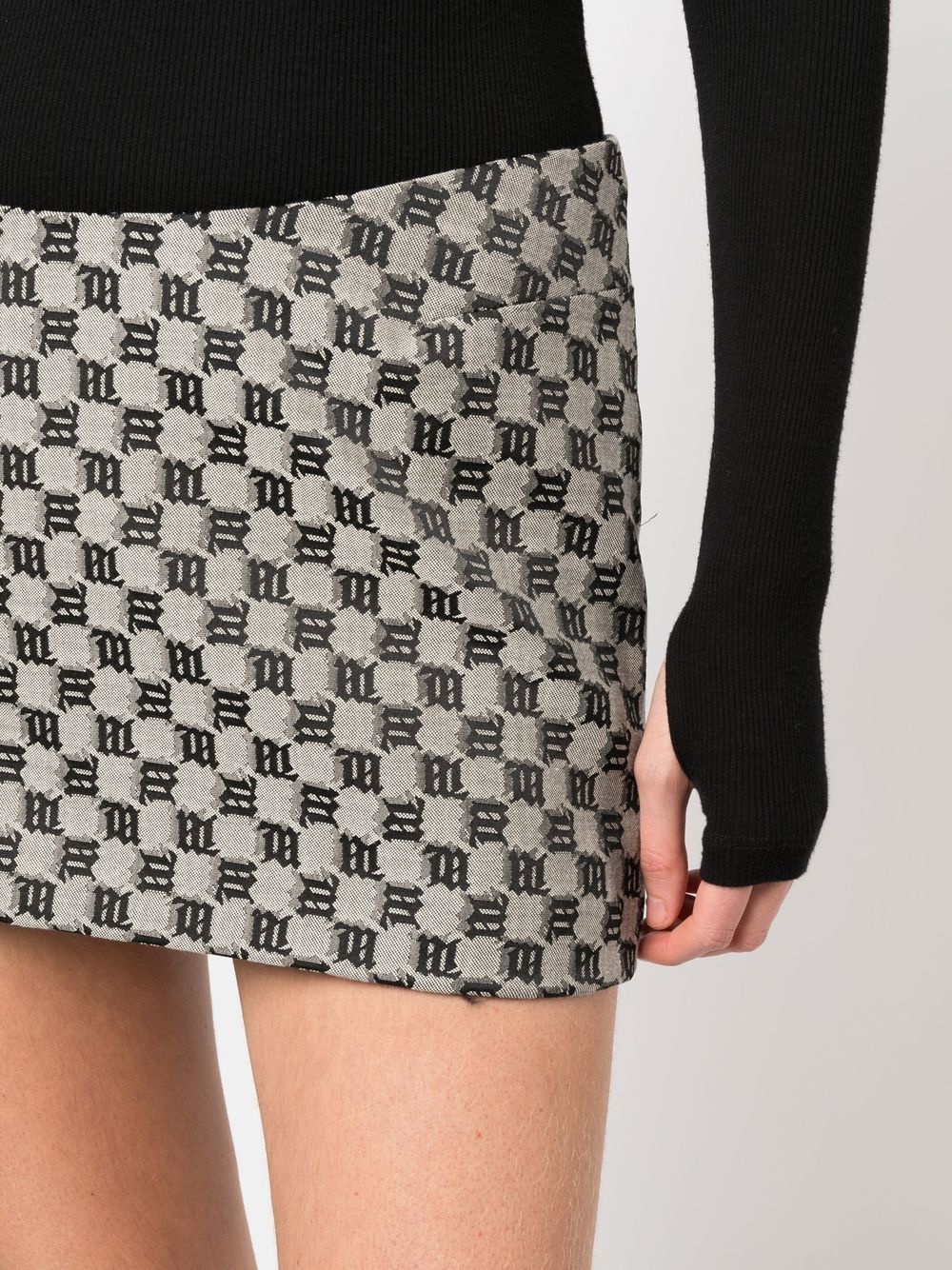 monogram-pattern mini skirt - 5