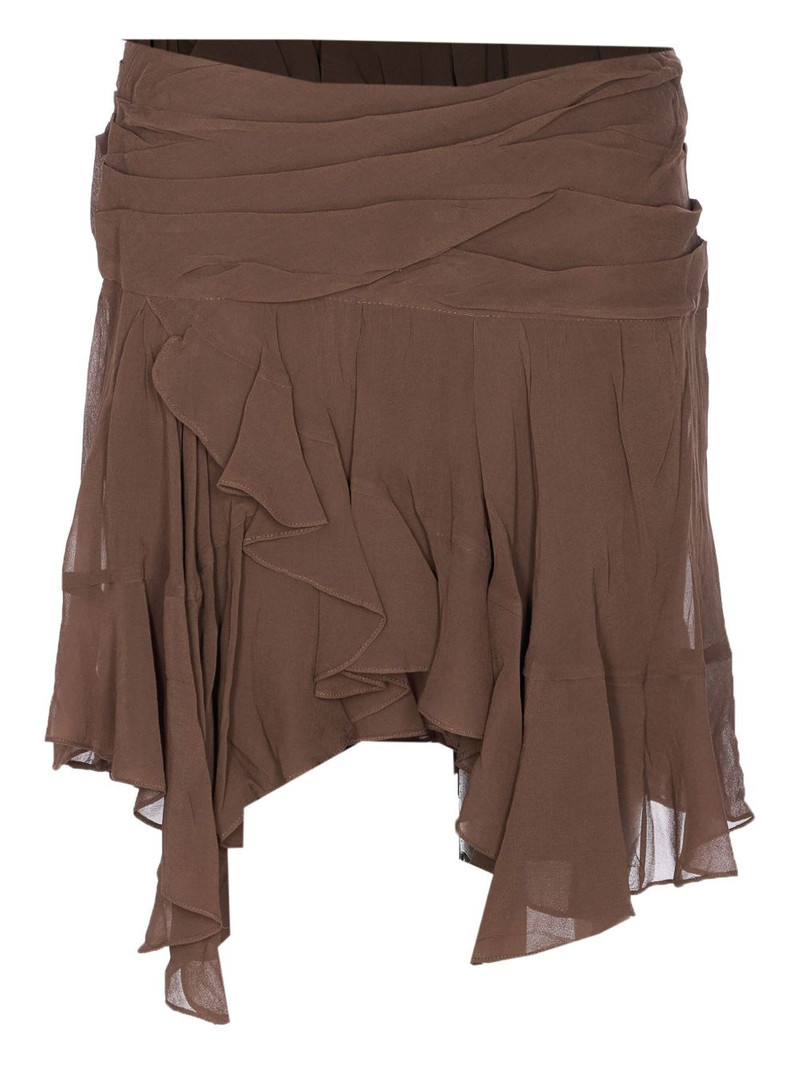 Isabel Marant Étoile flounced asymmetric mini skirt outlook