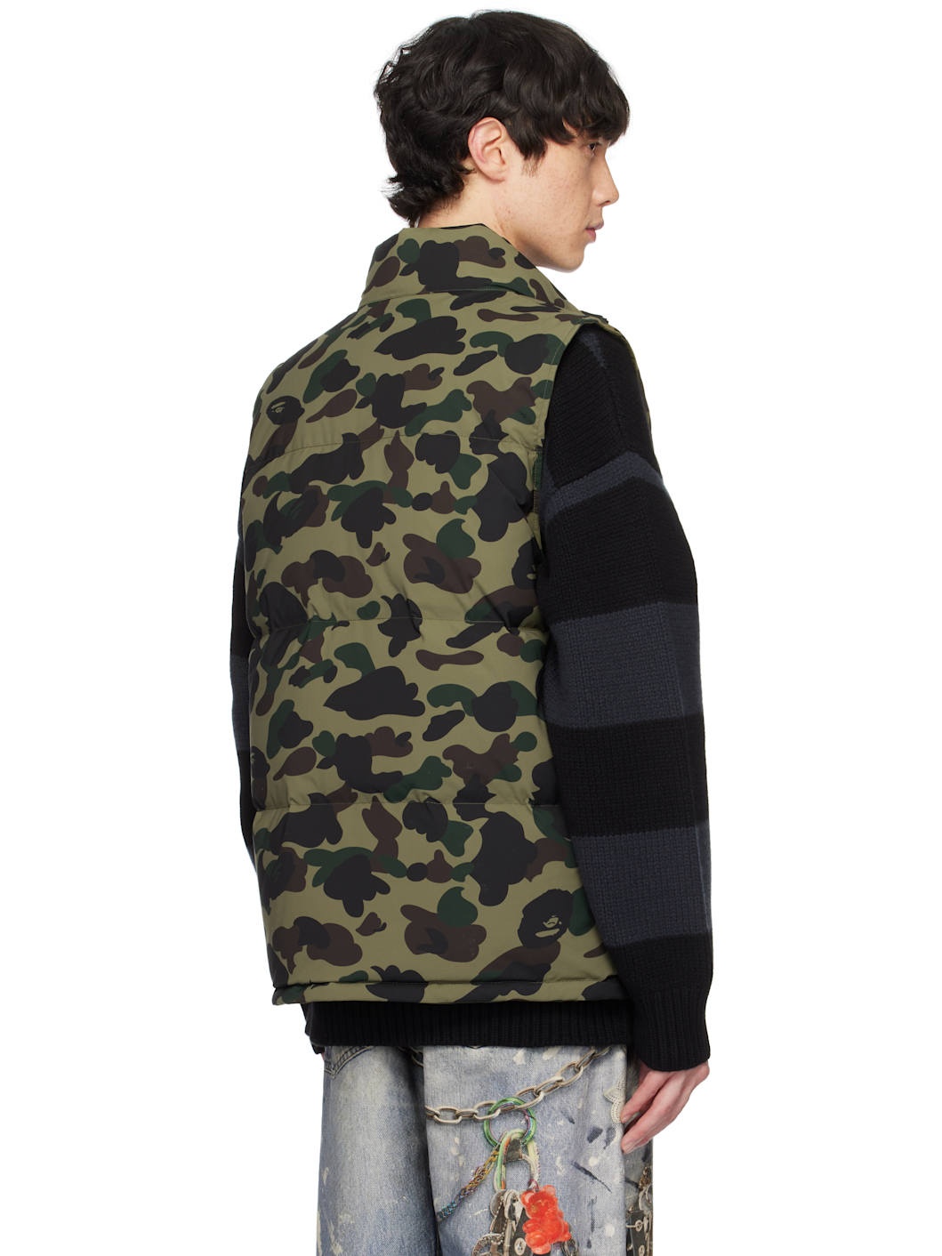 Khaki 1st Camo Reversible Down Vest - 3