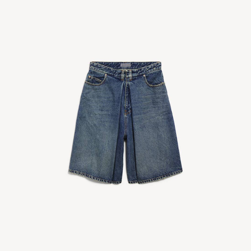 Women's Folded Shorts in Dirty Vintage Blue 1