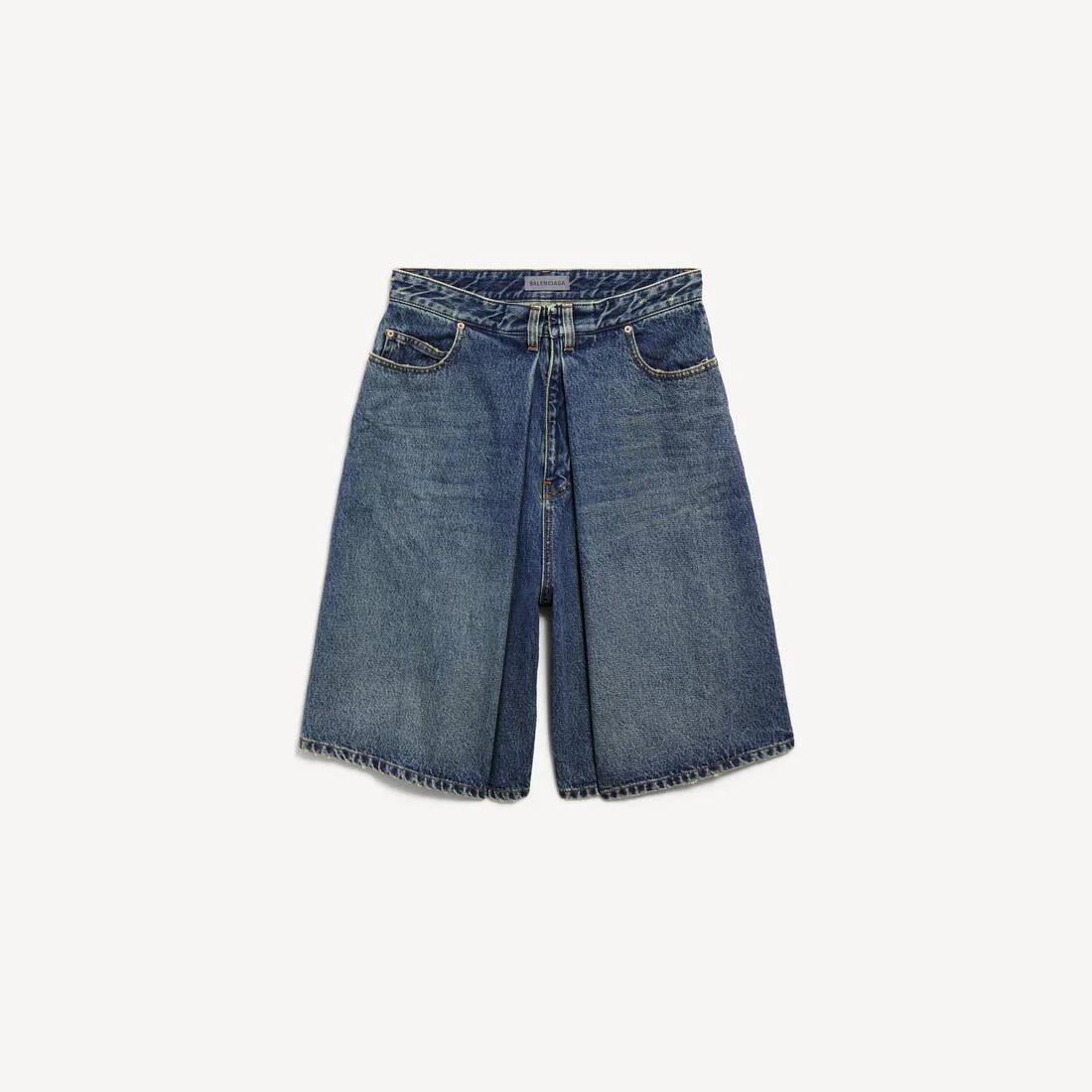 Women's Folded Shorts in Dirty Vintage Blue - 1