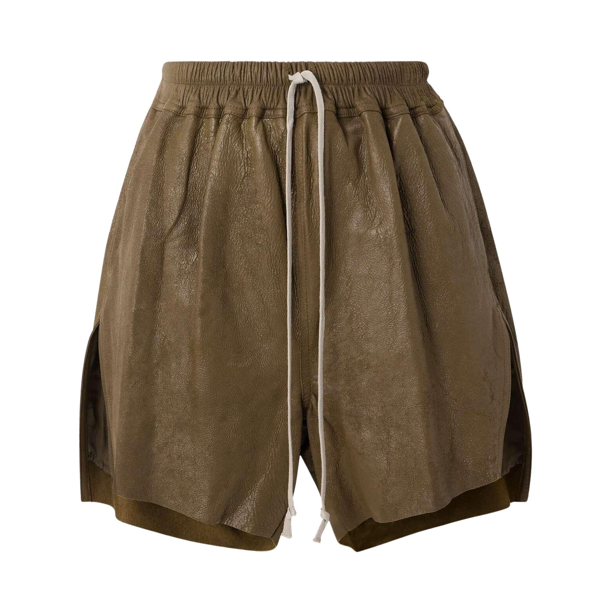 Rick Owens Leather Boxer Shorts 'Dust' - 1