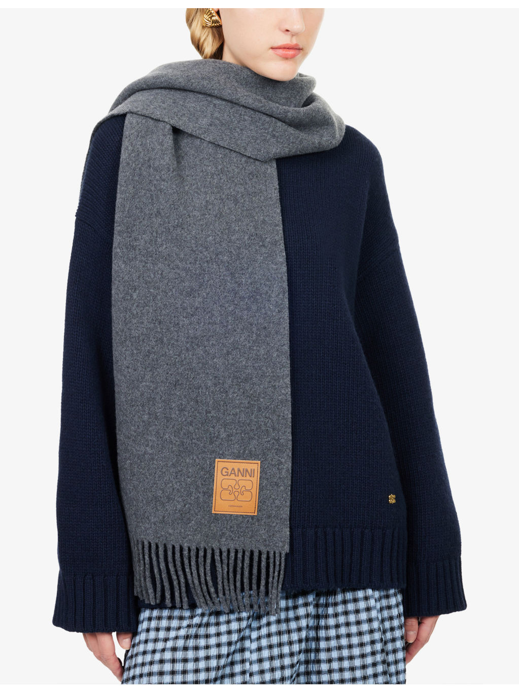 Brand-Patch Wool Scarf - 2