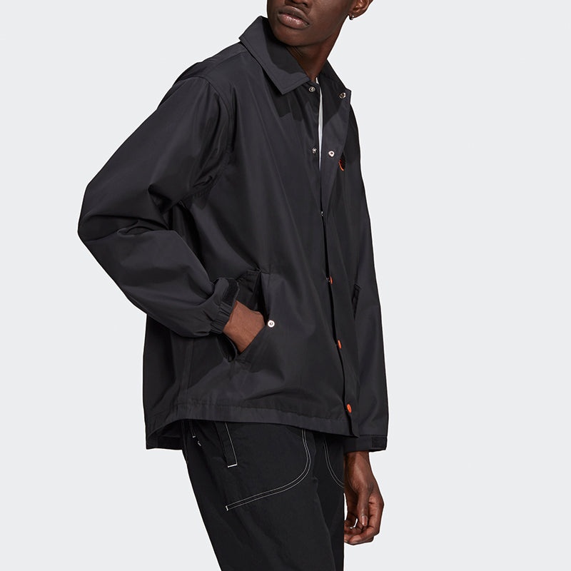 adidas originals Big Trfl Jkt Athleisure Casual Sports Embroidered Logo Woven Jacket Black H07087 - 5