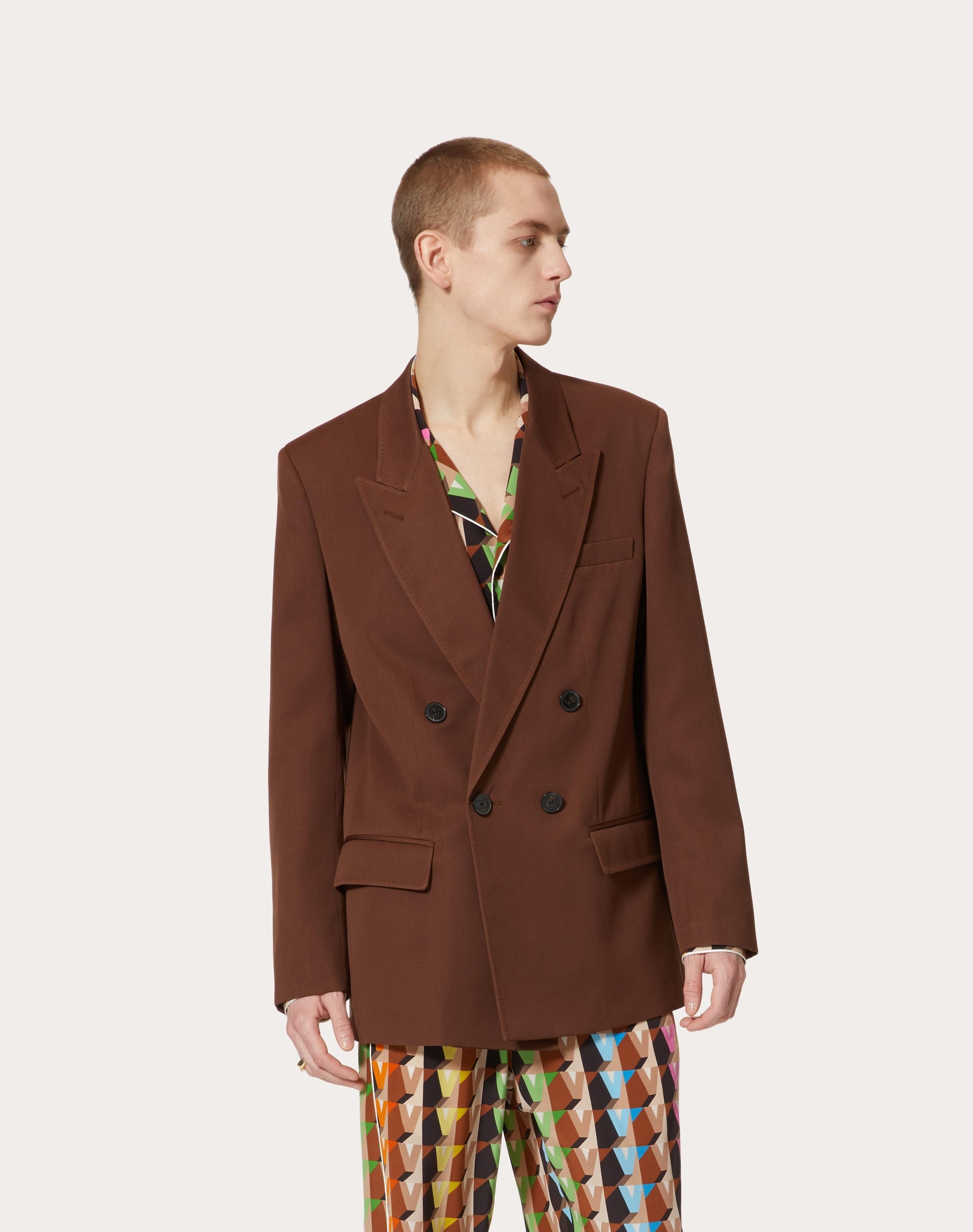 DOUBLE-BREASTED WOOL JACKET - 3