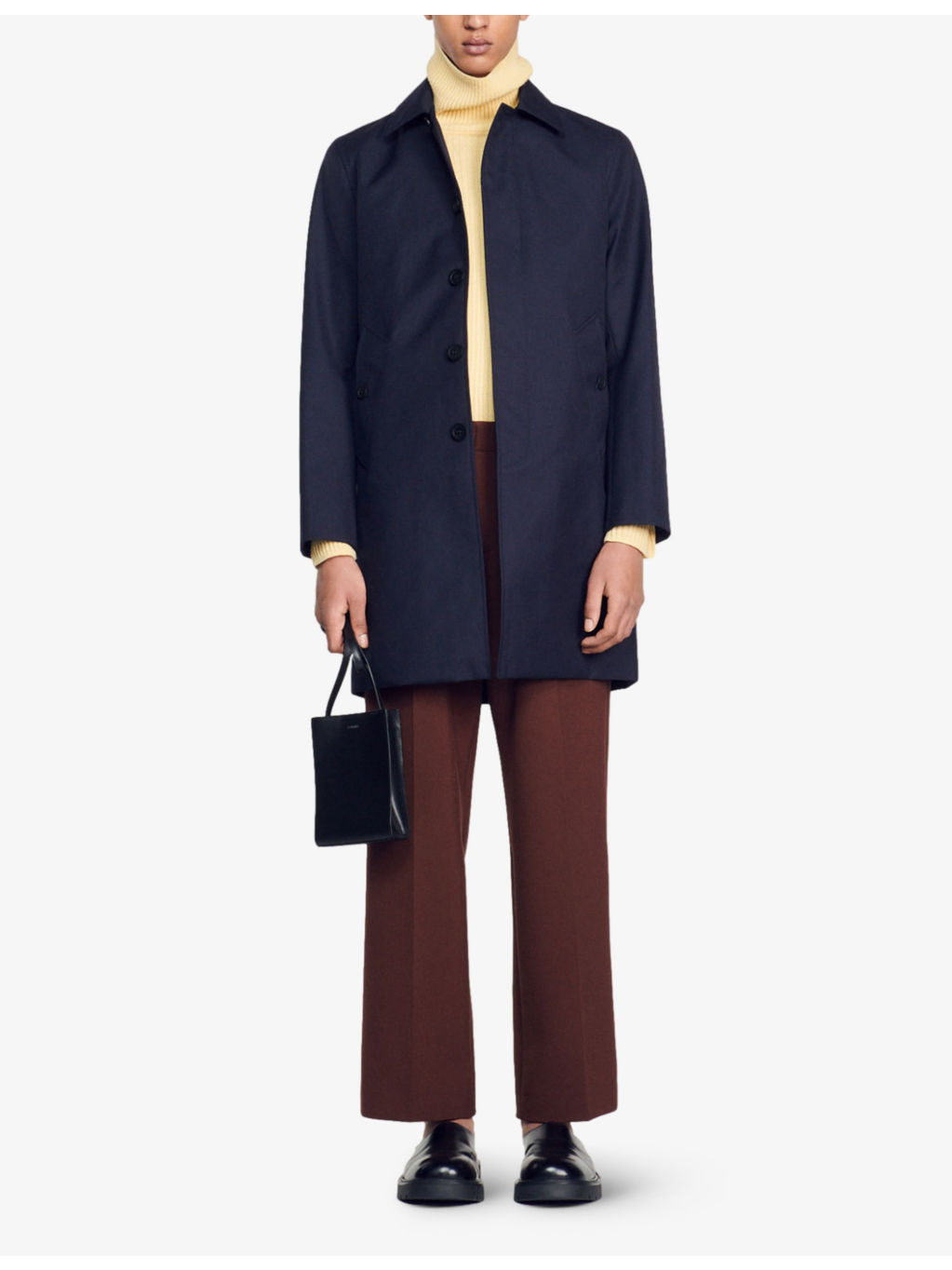 Collared waterproof shell coat - 2